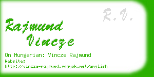 rajmund vincze business card